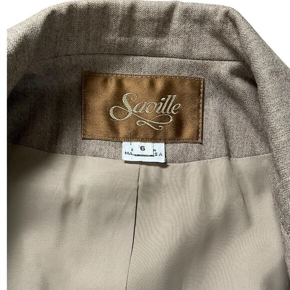 Saville 100% Wool Blazer Size 6 Double-Breasted Fully Lined Classic Tailored - Picture 7 of 14